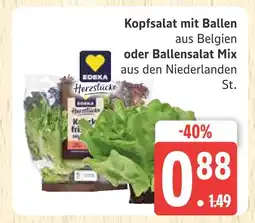 Marktkauf Edeka herzstücke kopfsalat mit ballen Angebot