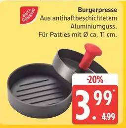 Marktkauf Gut & günstig burgerpresse Angebot