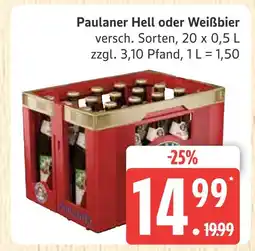 Marktkauf Paulaner hell oder weißbier Angebot