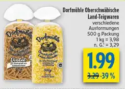 diska Dorfmühle oberschwäbische land-teigwaren dinkel Angebot