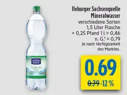 diska Ileburger sachsenquelle mineralwasser Angebot