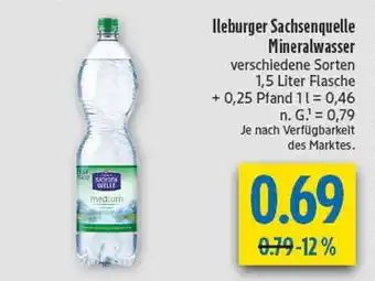 diska Ileburger sachsenquelle mineralwasser Angebot