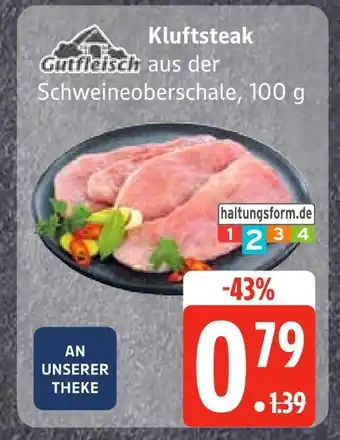 Edeka Gutfleisch kluftsteak aus der schweineoberschale Angebot