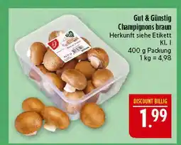 Marktkauf Gut & günstig champignons braun Angebot