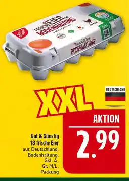 Marktkauf Gut & günstig 18 frische eier Angebot