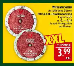 Marktkauf Wiltmann feinschmecker salami Angebot