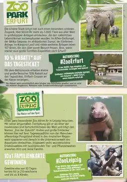 diska Thüringer zoopark erfurt tagesticket Angebot