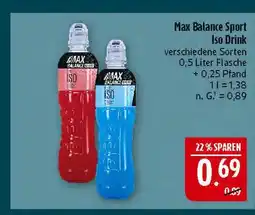 Marktkauf Max balance sport iso drink Angebot
