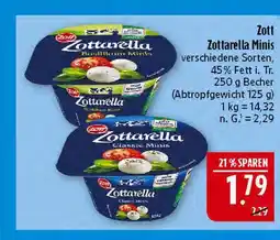 Marktkauf Zott zottarella basilikum minis Angebot