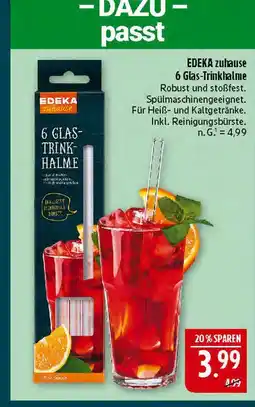 Marktkauf Edeka zuhause 6 glas-trinkhalme Angebot