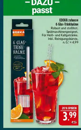 Marktkauf Edeka zuhause 6 glas-trinkhalme Angebot
