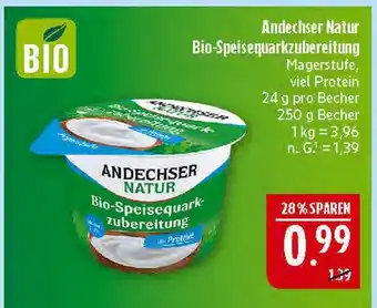 Marktkauf Andechser natur bio-speisequarkzubereitung Angebot