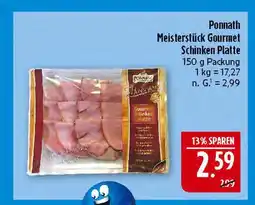 Marktkauf Ponnath meisterstück gourmet schinken platte Angebot