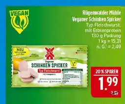 Marktkauf Rügenwalder mühle veganer schinken spicker typ fleischwurst Angebot
