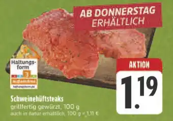 Edeka Schweinehüftsteaks Angebot