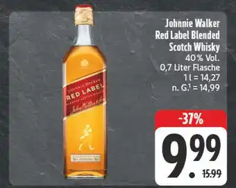Edeka Johnnie walker red label blended scotch whisky Angebot