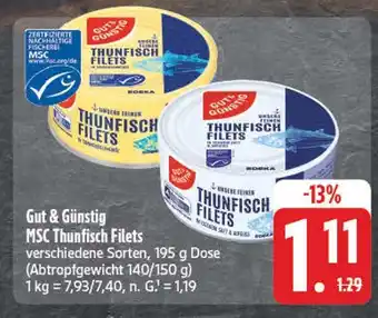 Edeka Gut & günstig msc thunfisch filets Angebot