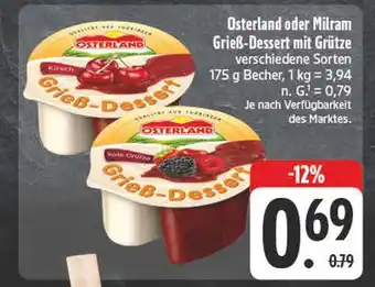 Edeka Osterland grieß-dessert mit grütze kirsch Angebot