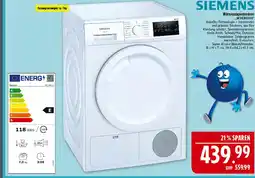 Marktkauf Siemens wärmepumpentrockner wt43hv03 Angebot