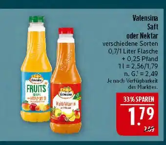 Marktkauf Valensina saft fruits + vitamin d Angebot