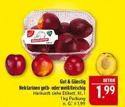 Marktkauf Gut & günstig nektarinen gelb- oder weißfleischig Angebot