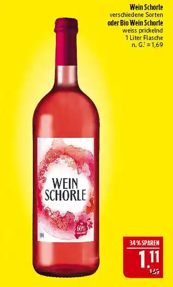 Marktkauf Wein schorle Angebot