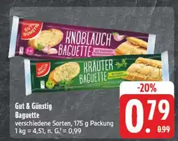 Edeka Gut & günstig knoblauch baguette Angebot