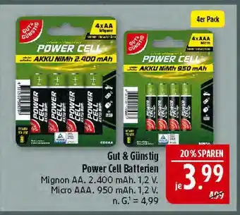 Marktkauf Gut & günstig power cell batterien mignon aa Angebot