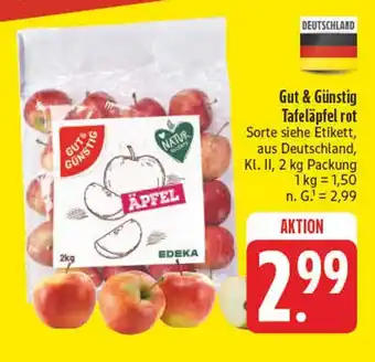 Edeka Gut & günstig tafeläpfel rot Angebot