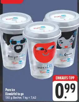 Edeka Pure ice eiswürfel to go Angebot