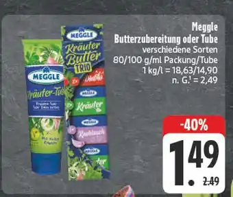 Edeka Meggle butterzubereitung oder tube Angebot