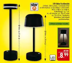 Marktkauf Star led-akku-tischleuchte Angebot