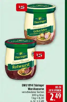 Marktkauf Ewu 1894 thüringer wurstkonserve Angebot