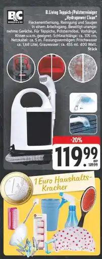 Edeka B&c b.living teppich-/polsterreiniger hydropower clean Angebot