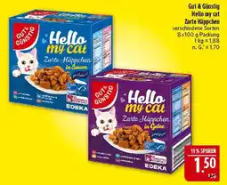 Marktkauf Gut & günstig hello my cat zarte häppchen in sauce Angebot