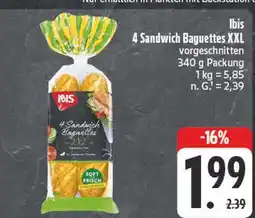 Edeka Ibis 4 sandwich baguettes xxl Angebot