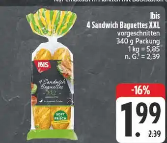 Edeka Ibis 4 sandwich baguettes xxl Angebot