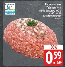 Edeka Hackepeter oder thüribger mett Angebot