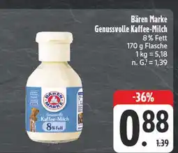 Edeka Bären marke genussvolle kaffee-milch Angebot