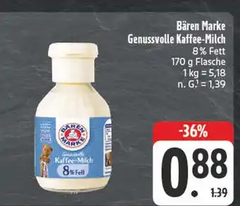 Edeka Bären marke genussvolle kaffee-milch Angebot