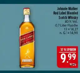 Marktkauf Johnnie walker red label blended scotch whisky Angebot