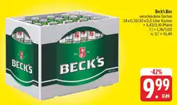 Edeka Beck's bier Angebot