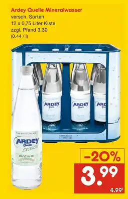 Netto Marken-Discount Ardey quelle mineralwasser Angebot