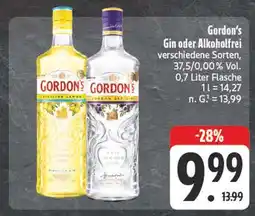 Edeka Gordon's gin sicilian lemon Angebot