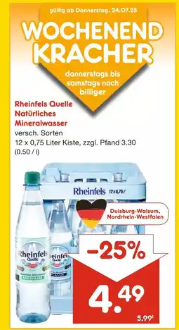 Netto Marken-Discount Rheinfels quelle natürliches mineralwasser Angebot