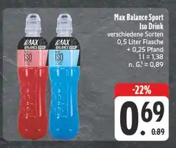 Edeka Max balance sport iso drink red Angebot