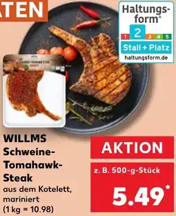 Kaufland WILLMS Schweine Tomahawk Steak Angebot