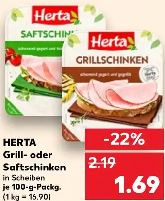 Kaufland HERTA Grill- oder Saftschinken Angebot