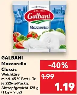 Kaufland GALBANI Mozzarella Classic Angebot