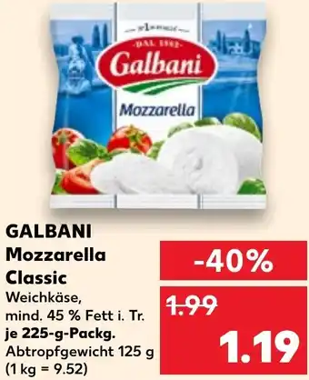 Kaufland GALBANI Mozzarella Classic Angebot